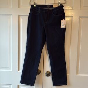 NWT NYDJ RELAXED SLENDER DARK WASH JEANS SIZE 10 LIFT TUCK MAGICAL